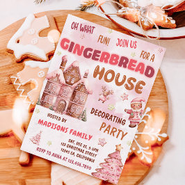 Gingerbröd som dekorerar jul Party Inbjudningar