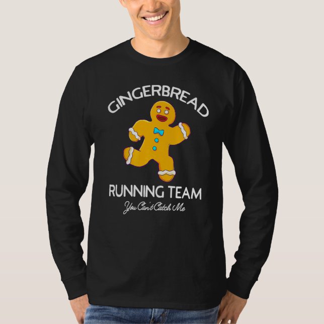 Gingerbröd som kör julklapp t shirt (Framsida)