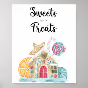 Gingerbröd - sötsaker och behandlar babydusch poster
