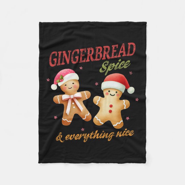 Gingerbröd Spa&amp; Allt vackert jul Fleecefilt (Framsidan)