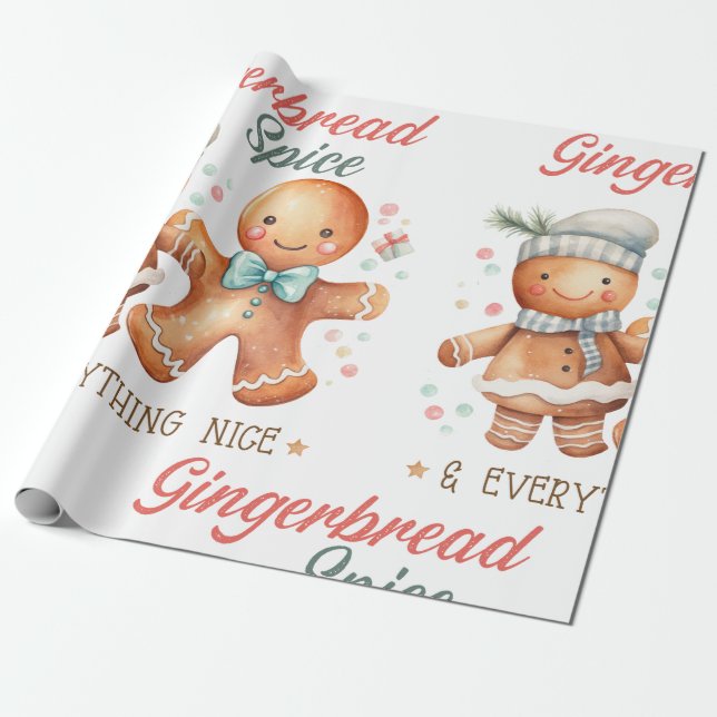 Gingerbröd Spa och Allt Nice Presentpapper (Utrullad)