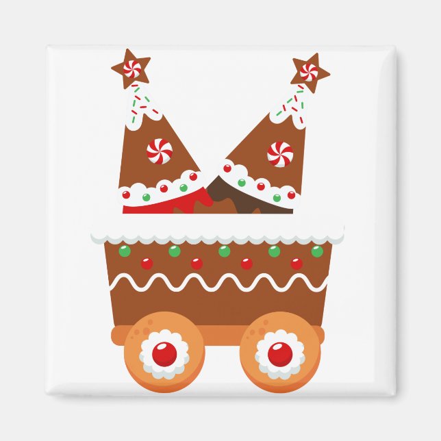 Gingerbröd Tåg Magnet (Framsidan)