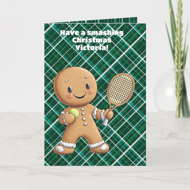 Gingerbröd Tennis Grand Slam 🎾 🎄 anpassningsbar  Kort (Framsida)