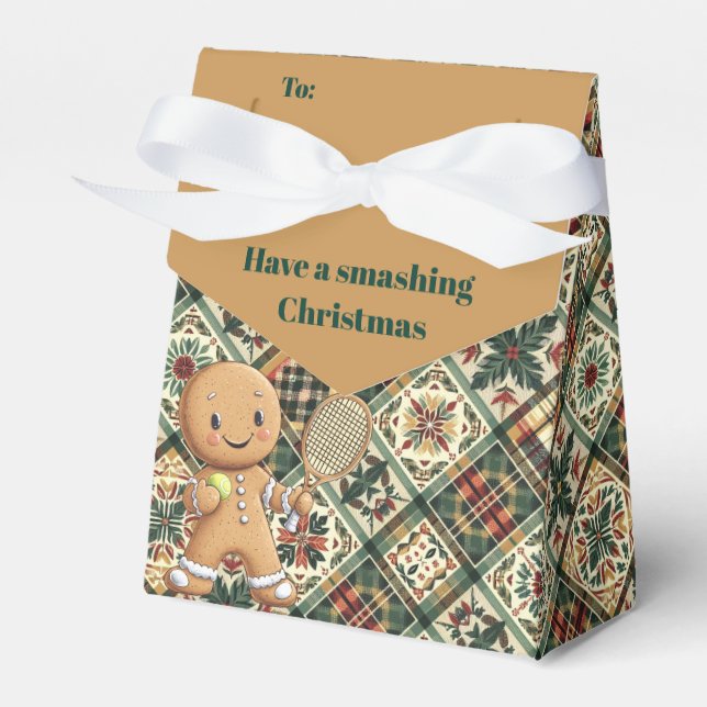 Gingerbröd Tennis Grand Slam 🎾 🎄 anpassningsbar  Presentaskar (Framsidan Sidan)