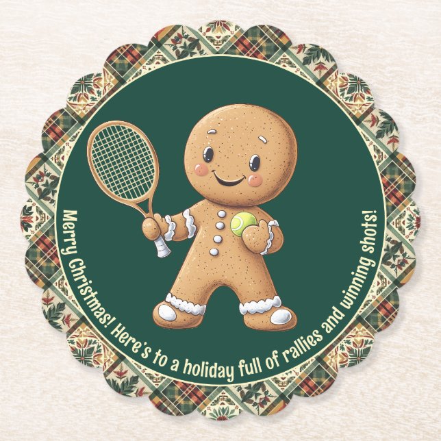 Gingerbröd Tennis Grand Slam 🎾 🎄 anpassningsbar  Underlägg Papper (Framsida)