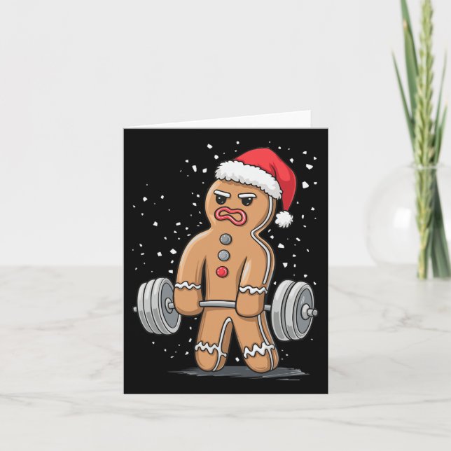 Gingerbröd Vightlyftande Workout Bodybuilding Kort (Framsida)