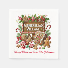 Gingerbröd Village jul Pappersservett