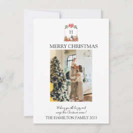 Gingerbröd Village Vapensköld w/ Photo Julkort