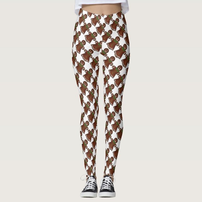Gingerbröd Voman Dam-julklackar Leggings (Framsida)