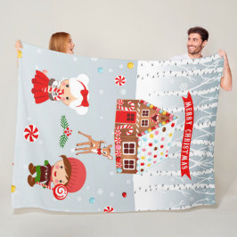 Gingerbrödscookie fleece filt