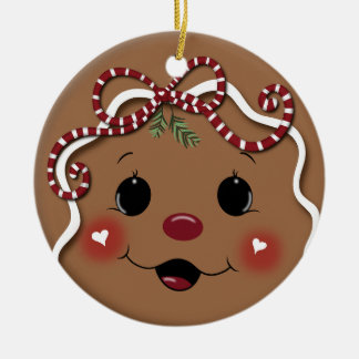 Gingerbrödsflicka julprydnad julgransprydnad keramik