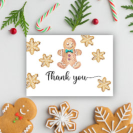 Gingerbrödspojke tack. tack kort