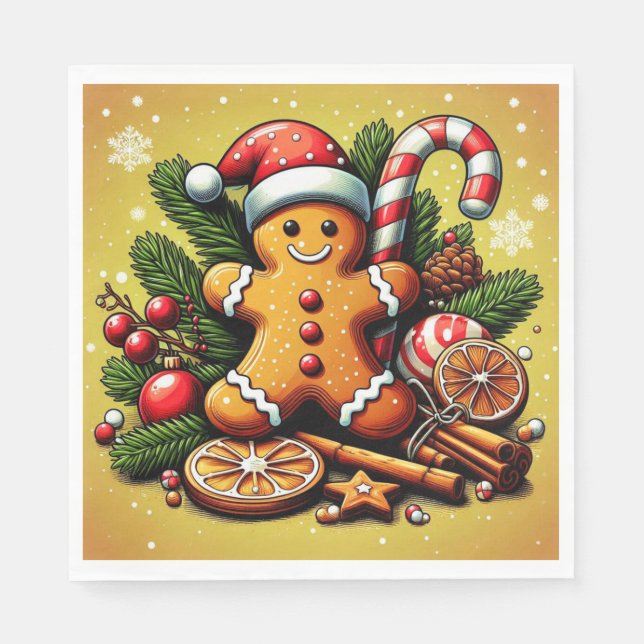 Gingerbrödsservetter! Pappersservett (Framsidan)