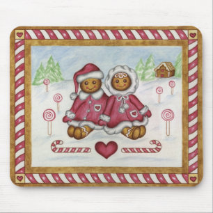 Gingergold Boy Girl jul Mousepad Musmatta