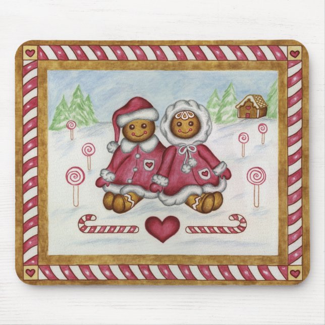 Gingergold Boy Girl jul Mousepad Musmatta (Framsidan)