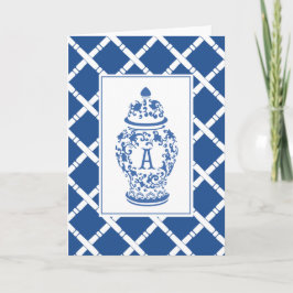 GingerJar & Bamboo | Monogram A | Anteckningskort