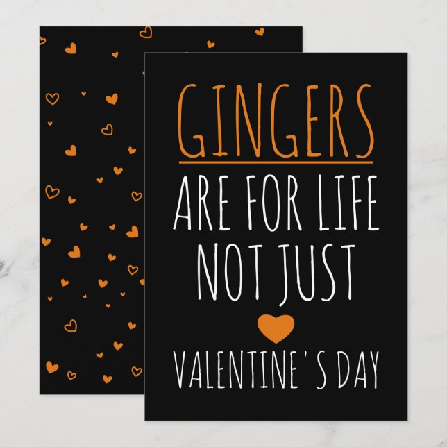 Gingers är för livet, inte bara Valentinkortet Julkort (Fram/baksida)