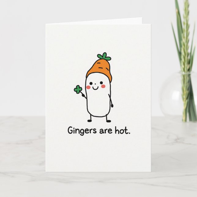 Gingers Are Hot Fun Card Kort (Framsida)