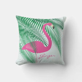 Gingers Mint Flamingo Pillow Kudde
