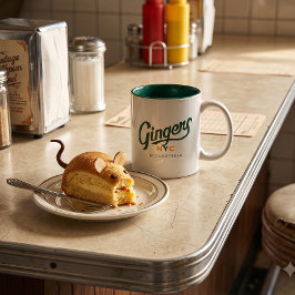 Ginger's NYC Mouseteria Retro Diner-mugg – Tvåton Två-Tonad Mugg
