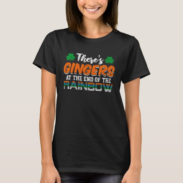 Gingers Regnbågar Irländsk Stolthet St Patricks  D T Shirt (Framsida)