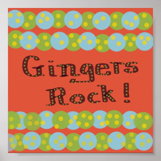 "Gingers Rock!" Affisch (Framsidan)