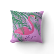 Gingers Rosa och Lila Flamingo Pillow