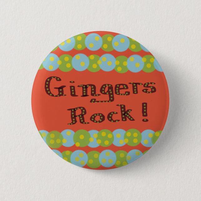 "Gingers Sten!" Pin Knapp (Framsida)