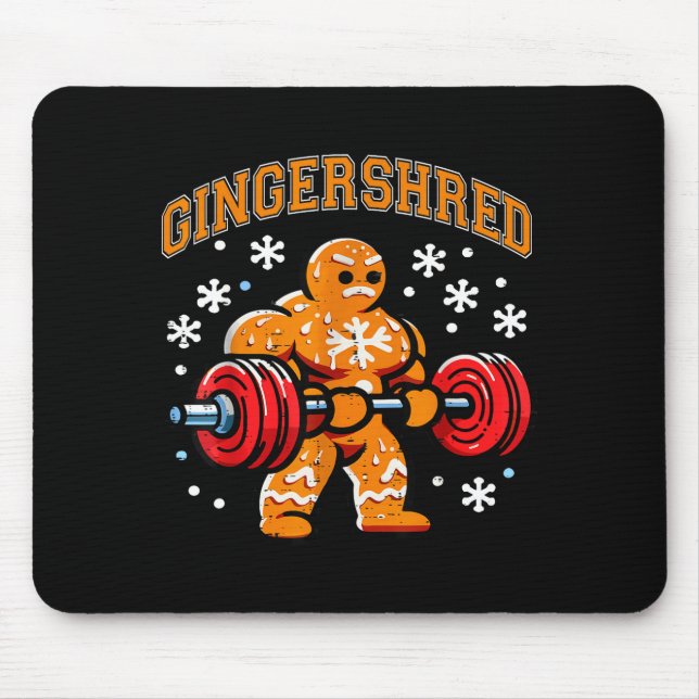 Gingershred Funny Gingerbread Man Gym Bodybuilding Musmatta (Framsidan)