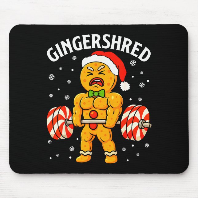 Gingershred Funny Gingerbread Man Gym Bodybuilding Musmatta (Framsidan)