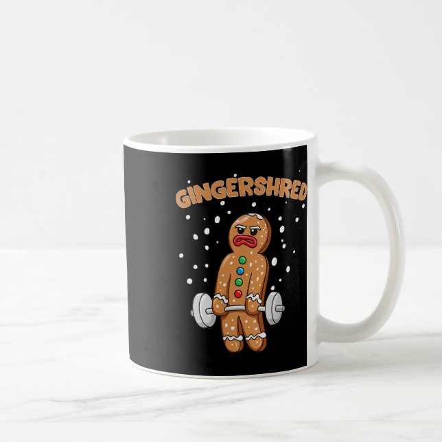 Gingershred Funny Pepparkaksgubbe Gym Bodybuilding Kaffemugg (Höger)
