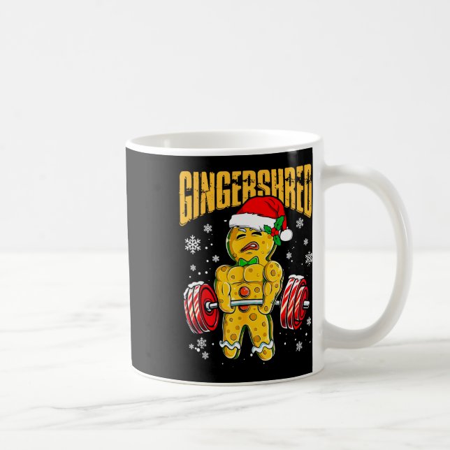 Gingershred Funny Pepparkaksgubbe Gym Bodybuilding Kaffemugg (Höger)