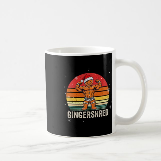 Gingershred Funny Pepparkaksgubbe Gym Bodybuilding Kaffemugg (Höger)