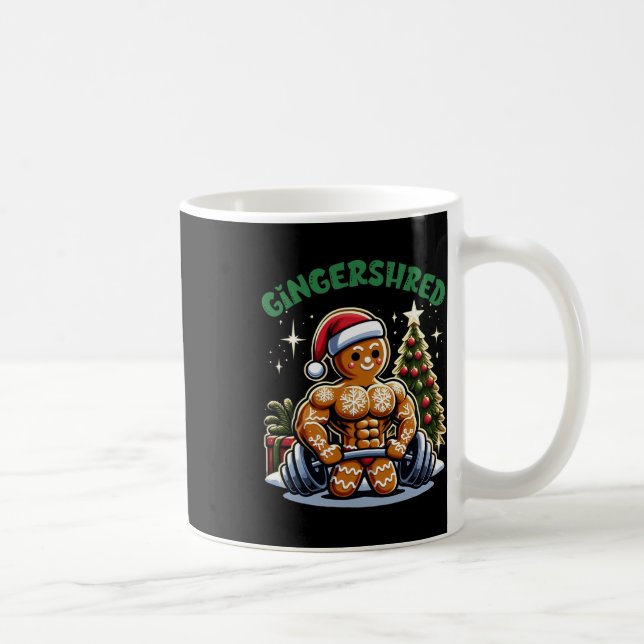 Gingershred Funny Pepparkaksgubbe Gym Bodybuilding Kaffemugg (Höger)