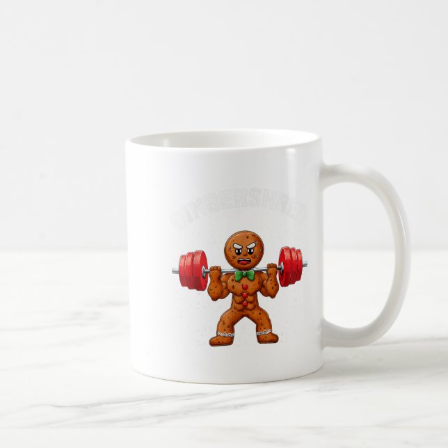 Gingershred Funny Pepparkaksgubbe Gym Bodybuilding Kaffemugg (Höger)