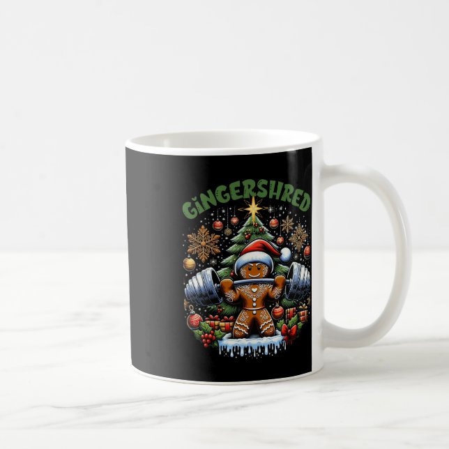 Gingershred Funny Pepparkaksgubbe Gym Bodybuilding Kaffemugg (Höger)