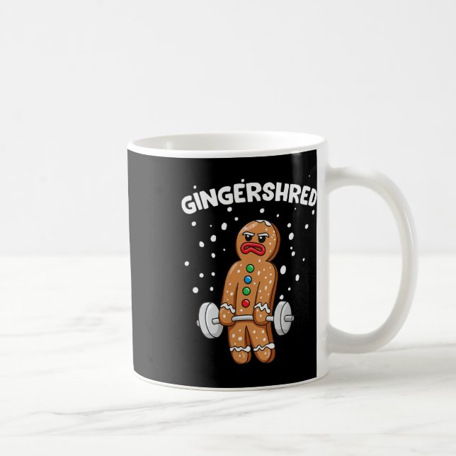 Gingershred Funny Pepparkaksgubbe Gym Bodybuilding Kaffemugg (Höger)