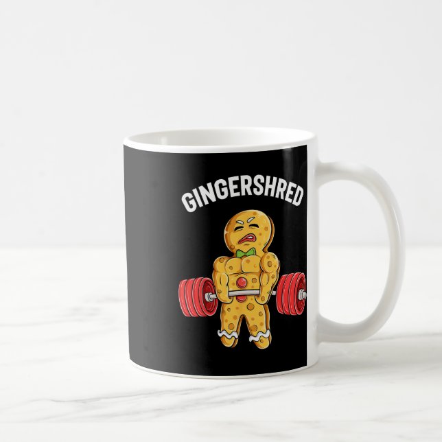 Gingershred Funny Pepparkaksgubbe Gym Bodybuilding Kaffemugg (Höger)