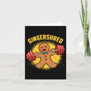 Gingershred Funny Pepparkaksgubbe Gym Bodybuilding Kort