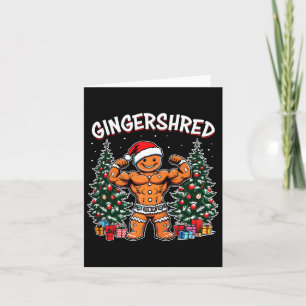 Gingershred Funny Pepparkaksgubbe Gym Bodybuilding Kort