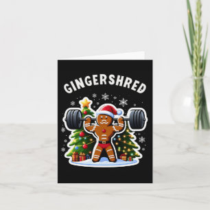 Gingershred Funny Pepparkaksgubbe Gym Bodybuilding Kort