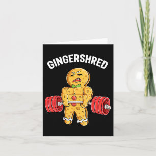 Gingershred Funny Pepparkaksgubbe Gym Bodybuilding Kort