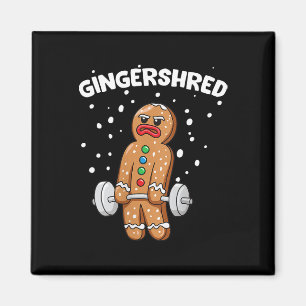 Gingershred Funny Pepparkaksgubbe Gym Bodybuilding Magnet