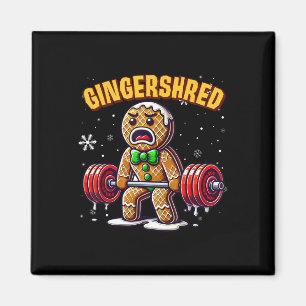 Gingershred Funny Pepparkaksgubbe Gym Bodybuilding Magnet