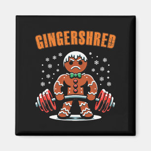 Gingershred Funny Pepparkaksgubbe Gym Bodybuilding Magnet