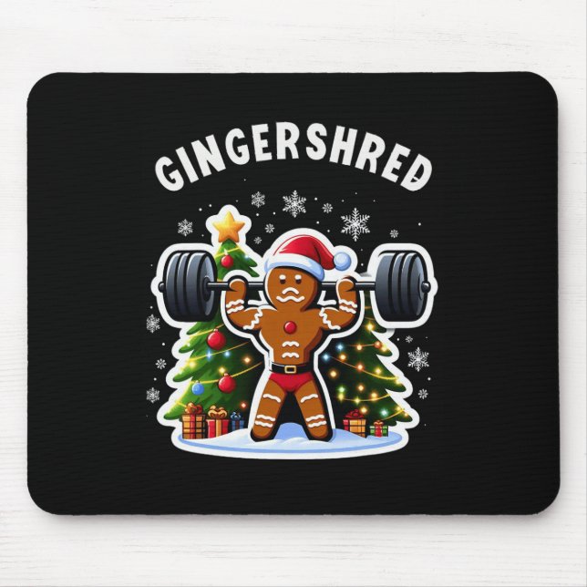Gingershred Funny Pepparkaksgubbe Gym Bodybuilding Musmatta (Framsidan)