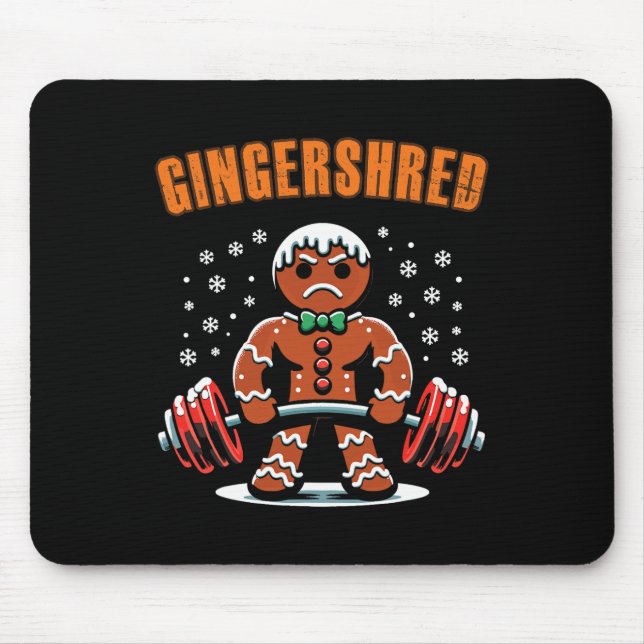 Gingershred Funny Pepparkaksgubbe Gym Bodybuilding Musmatta (Framsidan)