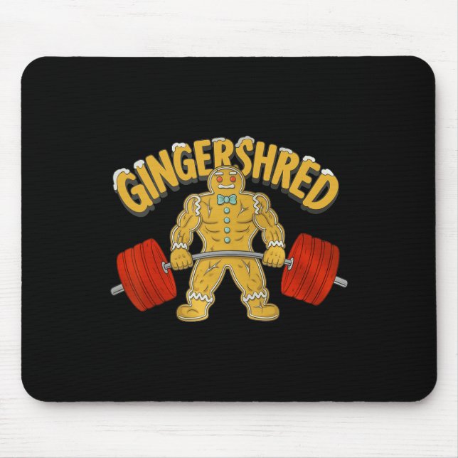 Gingershred Funny Pepparkaksgubbe Gym Bodybuilding Musmatta (Framsidan)