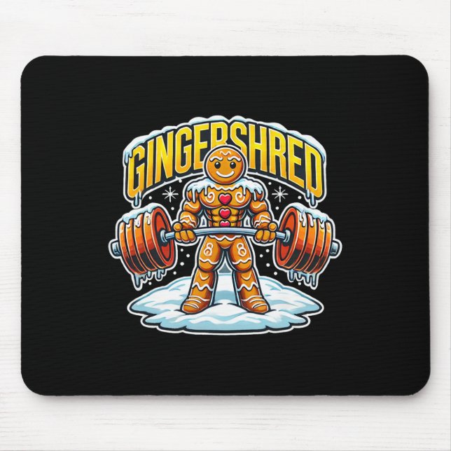 Gingershred Funny Pepparkaksgubbe Gym Bodybuilding Musmatta (Framsidan)