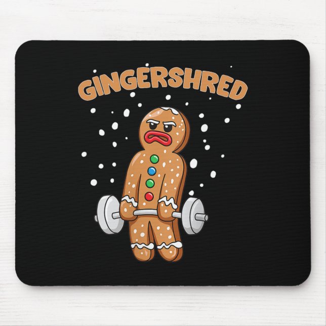 Gingershred Funny Pepparkaksgubbe Gym Bodybuilding Musmatta (Framsidan)